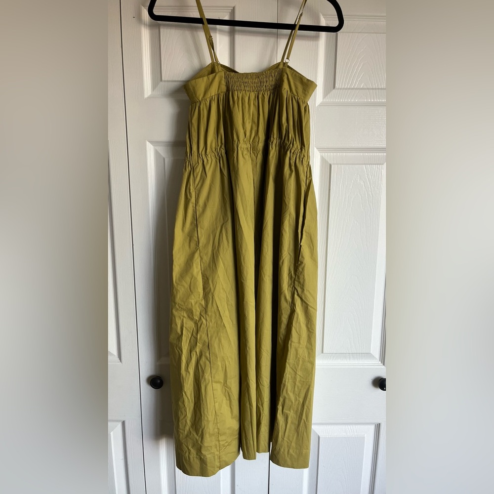 En Saison Minimal Tie Waist Collins Chartreuse Midi Dress - Picture 11 of 11